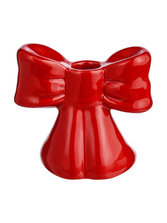 Butlers Present Κηροπήγιο Κεραμικό σε Κόκκινο Χρώμα 5x5x10εκ.