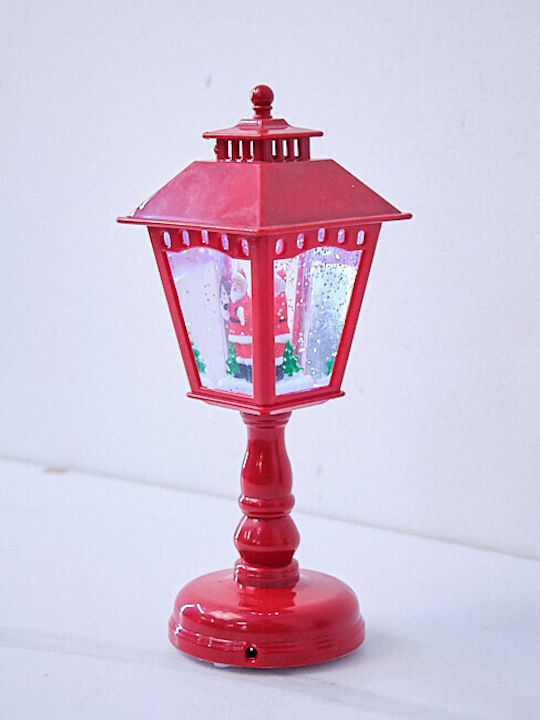 Ornament de Crăciun Lanternă Luminat cu Moș Crăciun 1buc