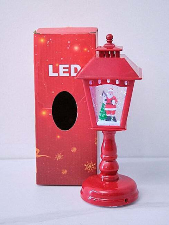 Ornament de Crăciun Lanternă Luminat cu Moș Crăciun 1buc