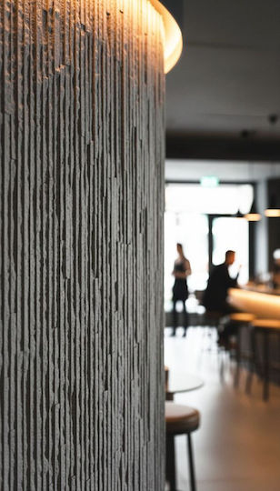 3D Wandpaneele aus Kunststoff mit Kleber Hellgrau 60x120cm