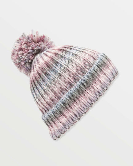V.co Pom Pom Beanie Unisex Beanie Gestrickt in Flieder Farbe