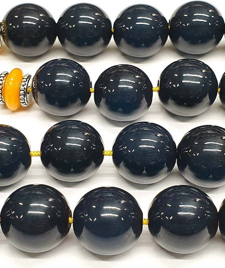 Roloi Komboloi Mastic Worry Beads with 33 Beads Blue 45cm