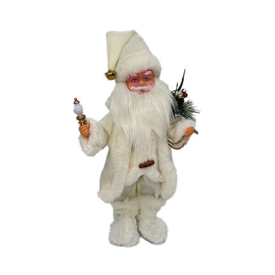 Dekorativer Weihnachtsmann Weiß 43cm