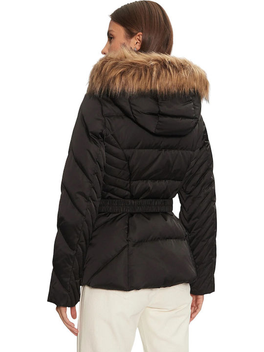 Women's Short Lifestyle Jacket for Winter Black