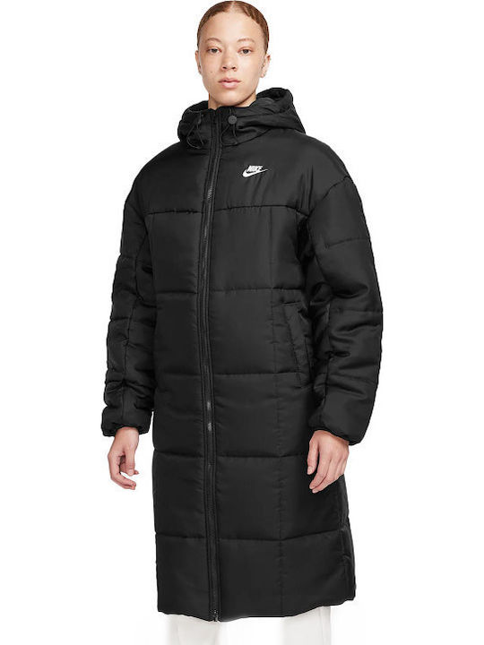 Sportswear Women's Short Puffer Jacket for Winter Black