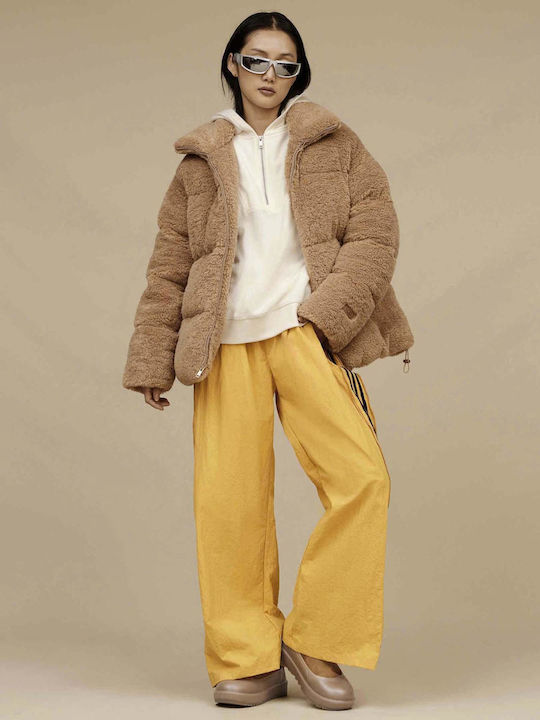 Emmalyn Uggfluff Puffer Jacket Women's Short Puffer Jacket for Winter Brown
