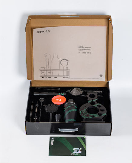 Arvada Shakerpro Set Portabil Cocktail Stil Boston Negru 14 Bucăți Accesorii Pentru Barmani Uz Profesional Acasă Cadou Ideal Negru