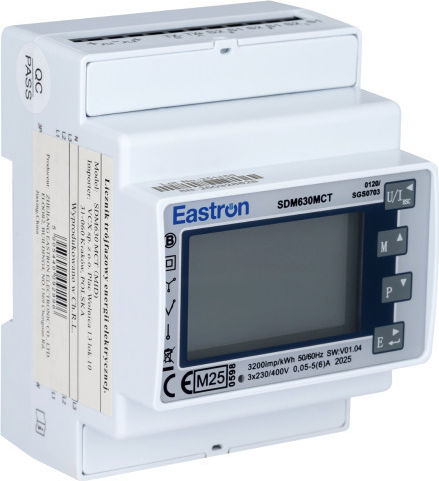Eastron Modbus Instrument De Măsurare Panou Electric Analogic Șină Trifazat Modbus SDM630-M