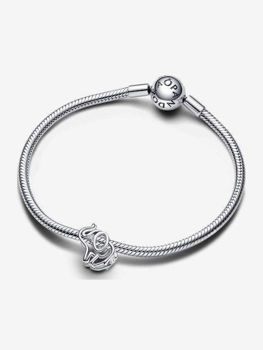 Pandora Charm Elefant Decupat Animal Din Argint cu Zirconiu