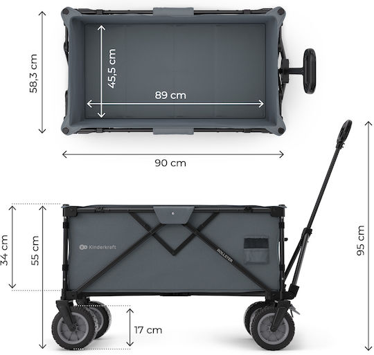 Rollster Dump Cart & Foldable Garden Cart Four-wheel
