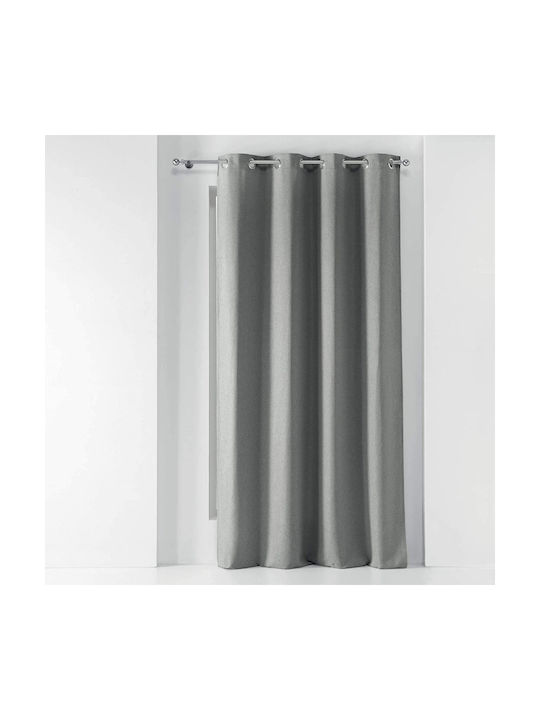 Douceur d'Intérieur Κουρτίνα Συσκότισης με Τρουκς Γκρι 140x260εκ.