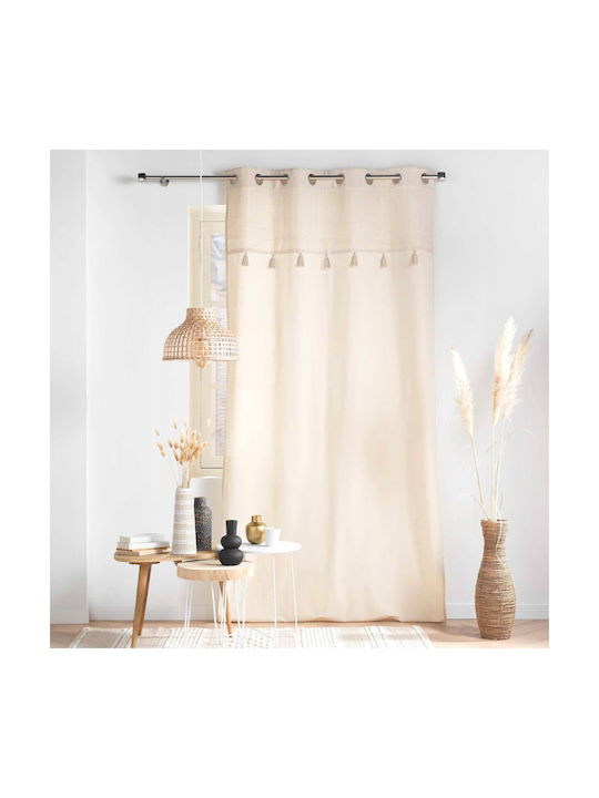 Douceur d'Intérieur Curtain with Grommet Beige 140x240cm
