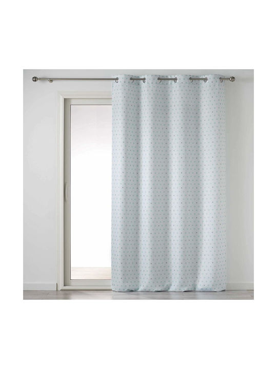 Douceur d'Intérieur Curtain Window with Grommet Blue 140x260cm