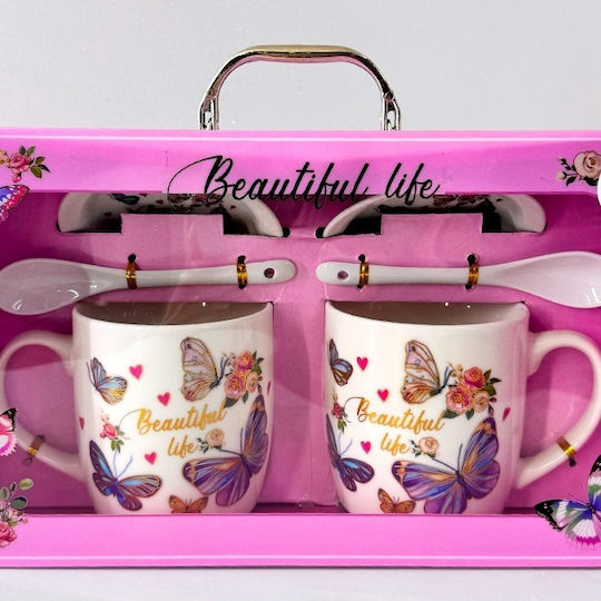 Velve Becher Keramik Lila 300ml 2Stück
