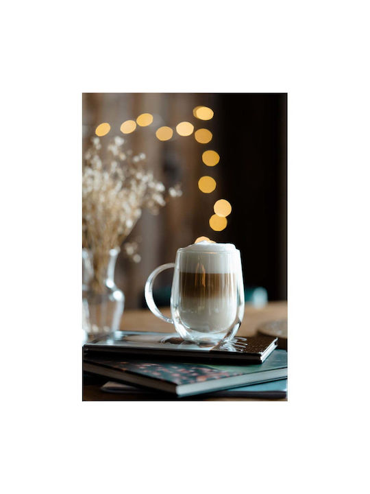 Vialli Design Mug Glass Transparent 350ml 2pcs