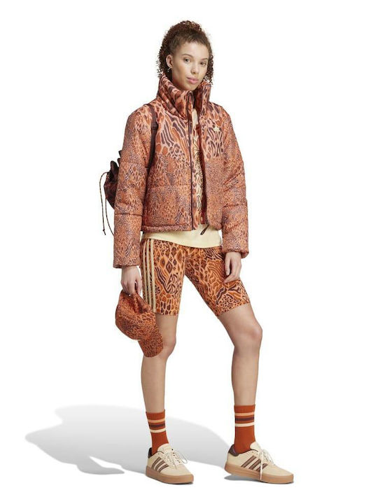 X FARM Rio Women's Short Puffer Jacket for Winter Orange