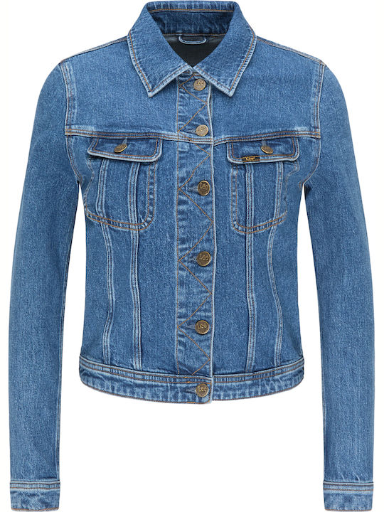 Rider Scurtă Jachetă de femei din denim Albastru marin