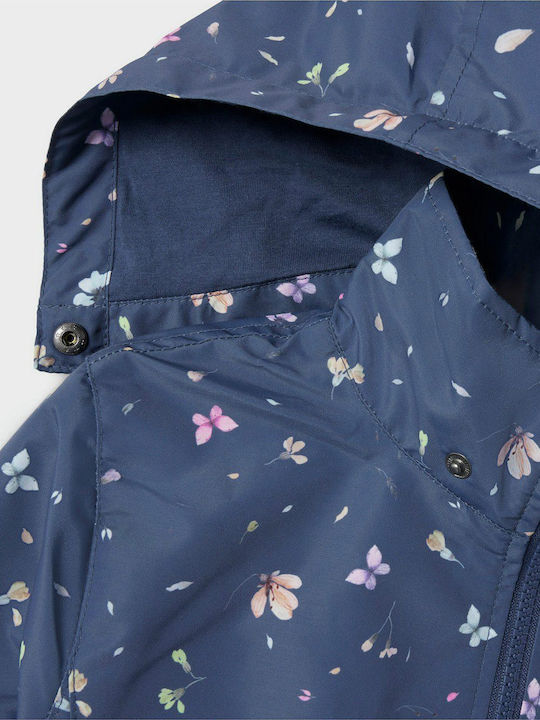 Waterproof Kids' Casual Jacket with Hood Blue