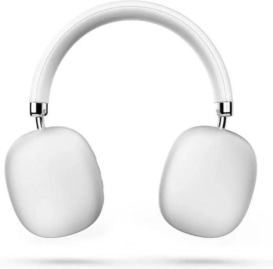 Style Ασύρματα Bluetooth Over Ear Ακουστικά Ασημί