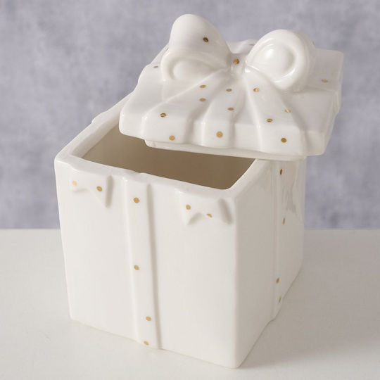 MSA Box General Use with Lid made of Porcelain White 7x7x10.5cm
