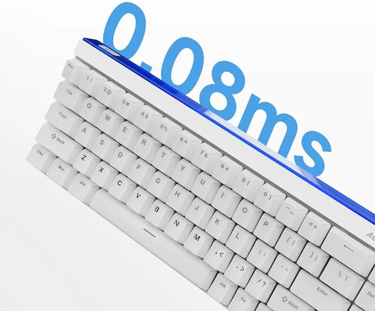 MCHOSE Ace 68 Air Ηall Effect Gaming Πληκτρολόγιο Tenkeyless με Magnetic διακόπτες και RGB φωτισμό (Αγγλικό US) Λευκό