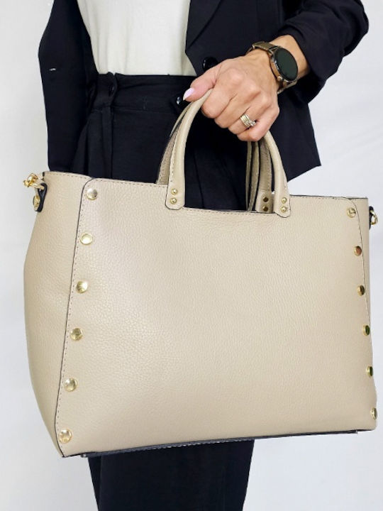 Leather Women's Professional Bag Ecru