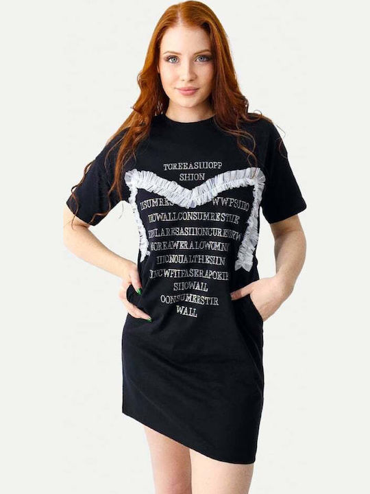 Kleid Ganztägig Schwarz