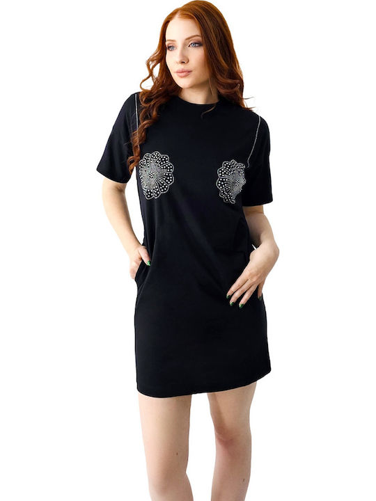 Καλοκαιρινό Mini Φόρεμα Temptation Black