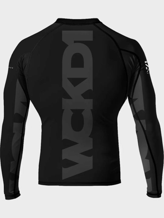 Wicked1 Ανδρική Μακρυμάνικη Μπλούζα WK-FRLSW-BK για Jiu-Jitsu Μαύρη