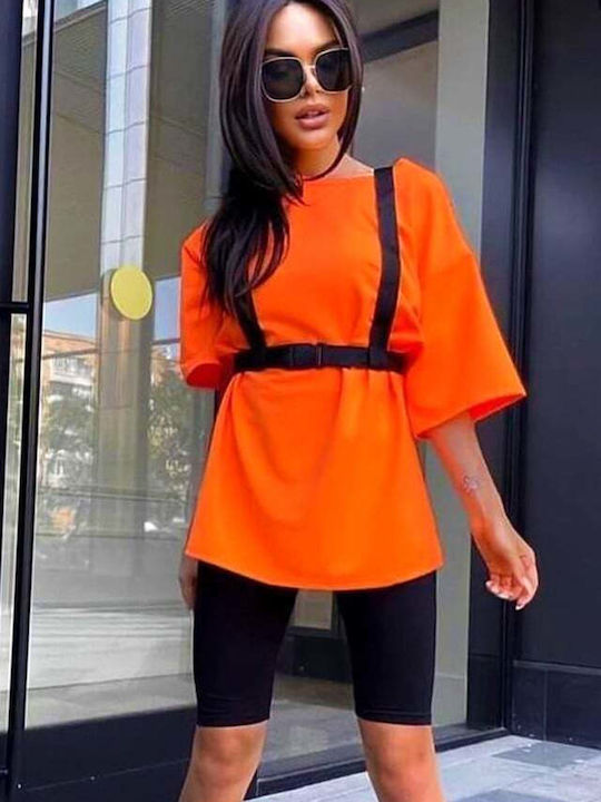 Schulung Set mit Lang Leggings Orange