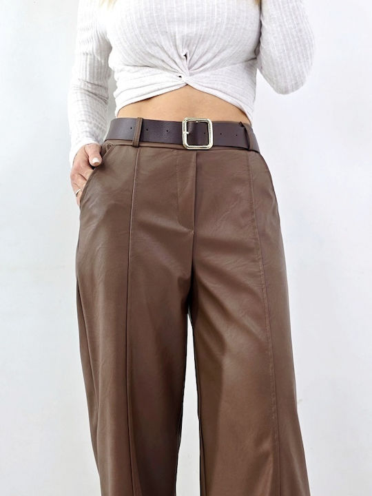 Women's Brown Set with Pants in Relaxed Fit