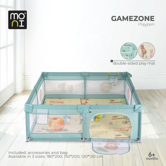 Moni Gamezone Park with Mattress Green 180x200cm