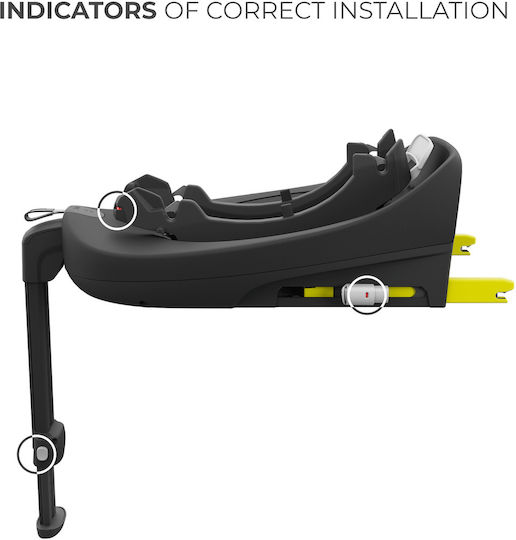 Kinderkraft База за бебешка седалка за кола Черен с Isofix