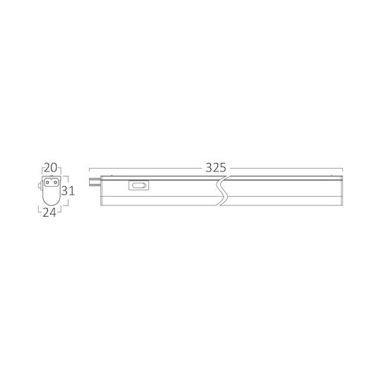 Braytron Lumină Sub-Dulap Bucătărie LED 4W Alb cald