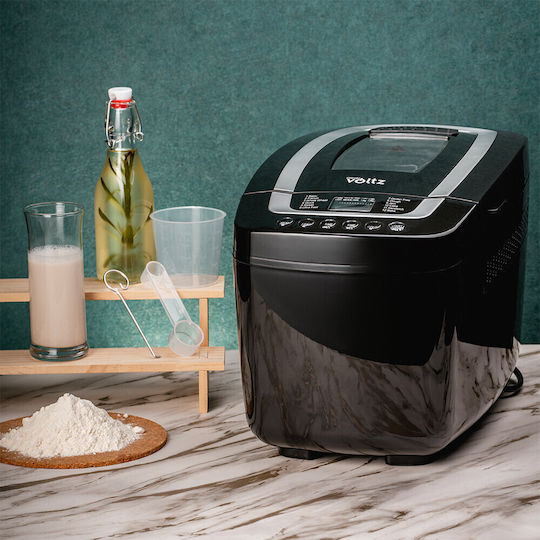Voltz Bread Maker 800W with Container Capacity 1150gr and 12 Baking Programs