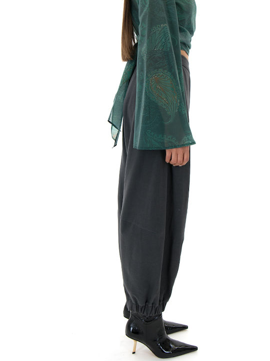 Damen Stoff Hose Gray