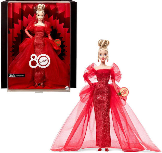 Barbie Signature, 80th Anniversary Blonde Колекционерска Кукла за 3+ години+ години