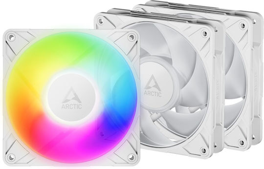 Arctic P14 Pro Case Fan 140mm 2500rpm with ARGB Lighting and 4-Pin PWM Connection 3pcs White