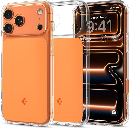Spigen Ultra Hybrid T (magfit) Back Cover Plastic / Silicone 2mm Glossy Orange (iPhone 17 Pro)