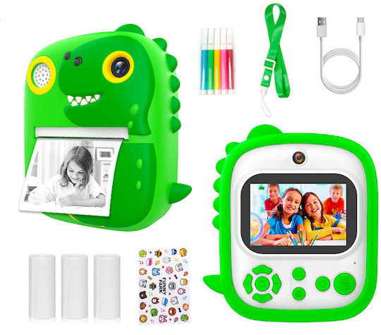 Cameră Pentru Copii Smartic Hd 1080p Rezoluție Baterie 800mah Ecran 2.4 Inch Card Memorie 32 Gb Funcție Imprimare Instantă Un Joc Încorporat 3 Role Imprimare Mp3 Mod Selfie 5 Carduri