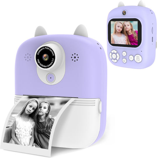 Cameră Pentru Copii Smartic Hd 1080p Rezoluție Baterie 800mah Ecran 2.4 Inch Card Memorie 32 Gb Funcție Imprimare Instantă Un Joc Integrat 3 Role Imprimare Mp3 Mod Selfie Usb Tip