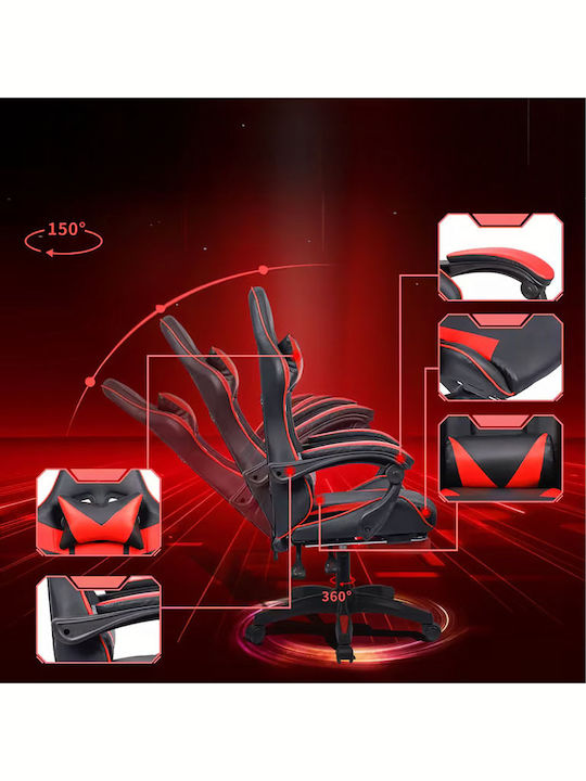 Gaming Stuhl mit Fußstütze Schwarz