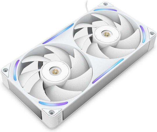 NZXT F240X Case Fans 3100rpm 104cfm RGB White Lighting