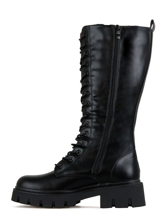 Women's Boots with Laces Black