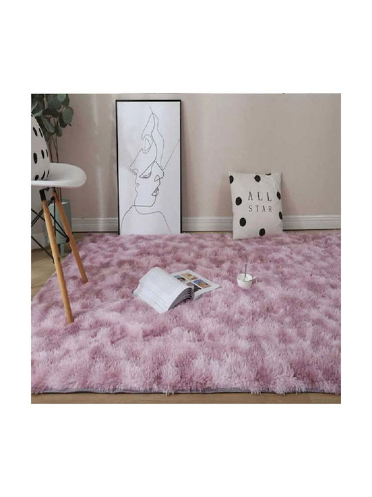 Strado Carpets Teppich Rechteckig Zottelig Synthetisch,Polyester/Cotton/Leather Purple