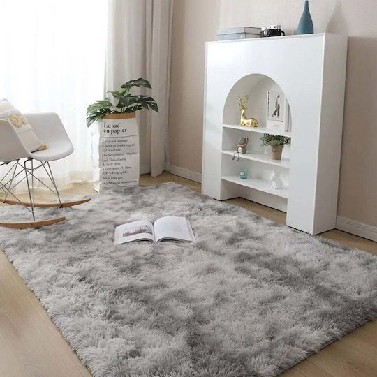 Strado Carpets Противоплъзгащо Килим Правоъгълена Shaggy Светло сиво