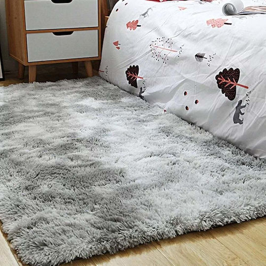 Strado Carpets Противоплъзгащо Килим Правоъгълена Shaggy Светло сиво