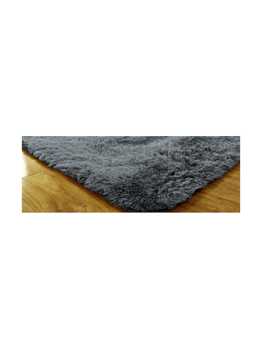 Strado Carpets Противоплъзгащо Килим Правоъгълена Shaggy Сив