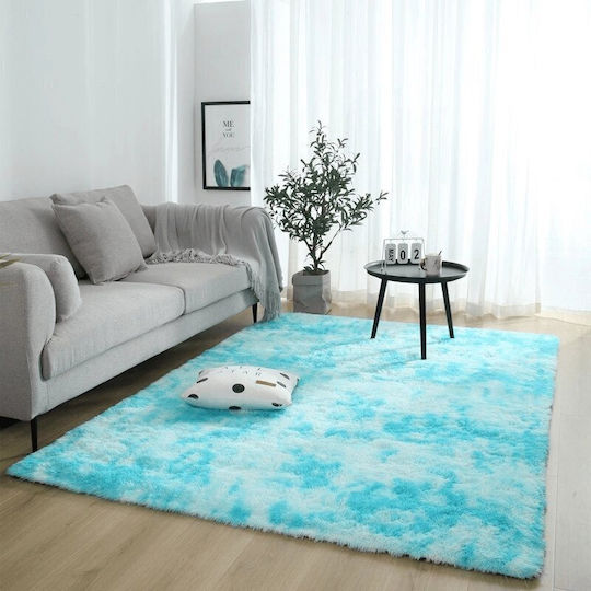 Strado Carpets Covor Rectangular Shaggy albastru deschis