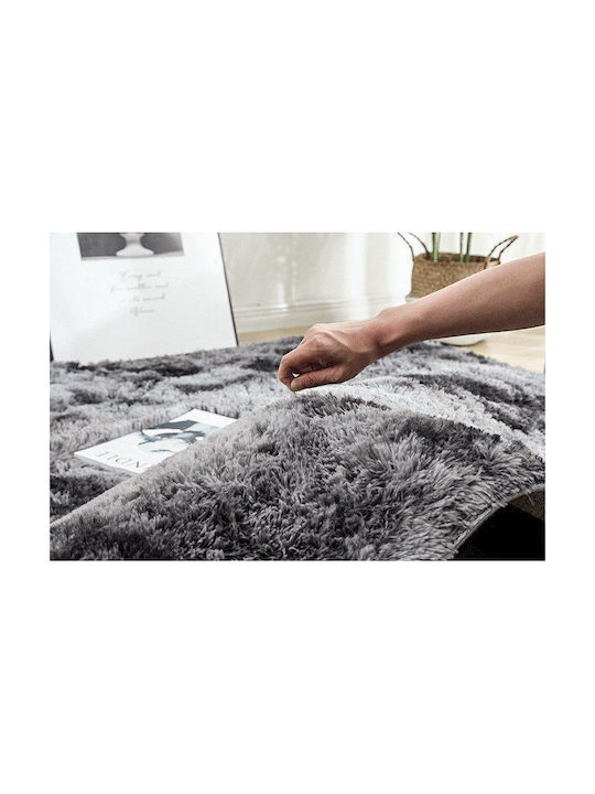 Strado Carpets Anti-slip Rug Rectangular Shaggy Ombregrey (dark Grey)